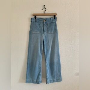 Maeve By Anthropologie The Colette Pants Womens Size 29 Blue Wide Leg High Rise